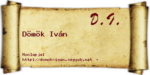 Dömök Iván névjegykártya
