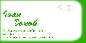 ivan domok business card