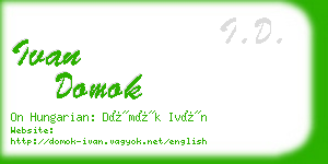 ivan domok business card